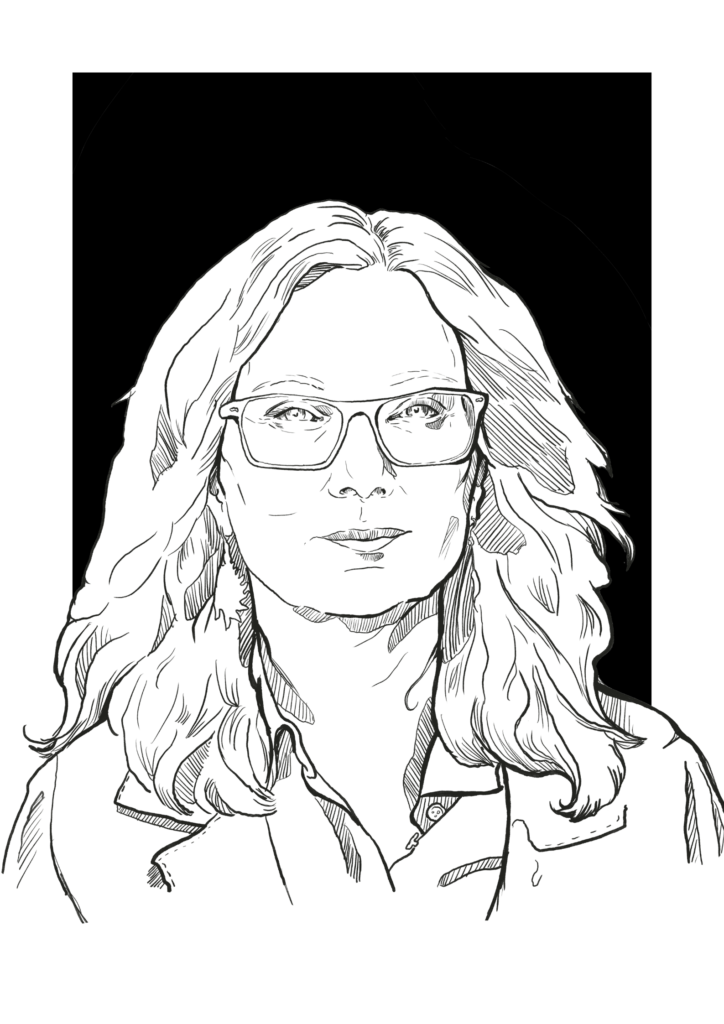Portrait sketch of Linda Alcoff
