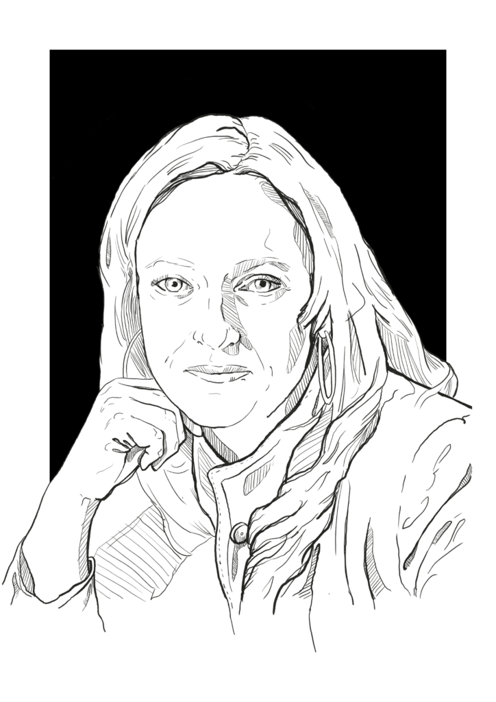 Portrait sketch of Kristin Intemann